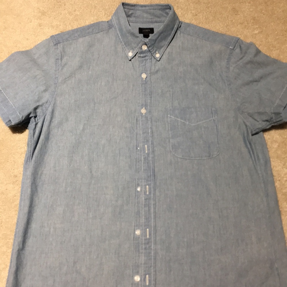 J. Crew Short Sleeve Chambray Shirt